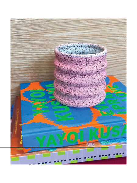 Pink Speckled Wavy Tumbler