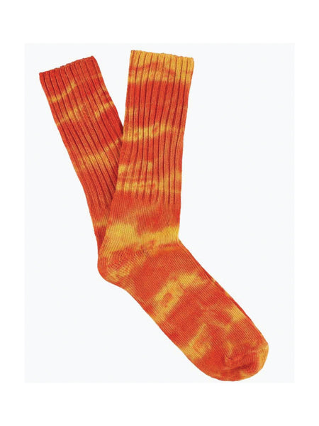 Tie Dye Socks in Orange and Yellow