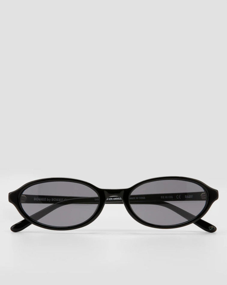 Baby Sunglasses in Black with Black Lenses