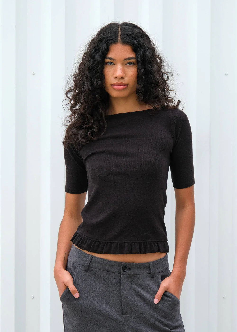 Swan Top in Brown