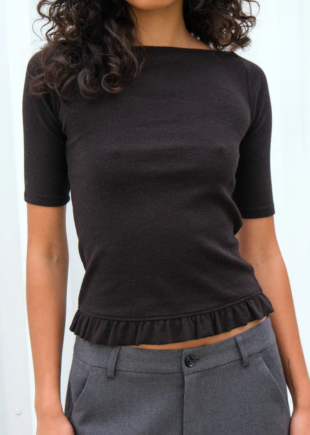 Swan Top in Brown