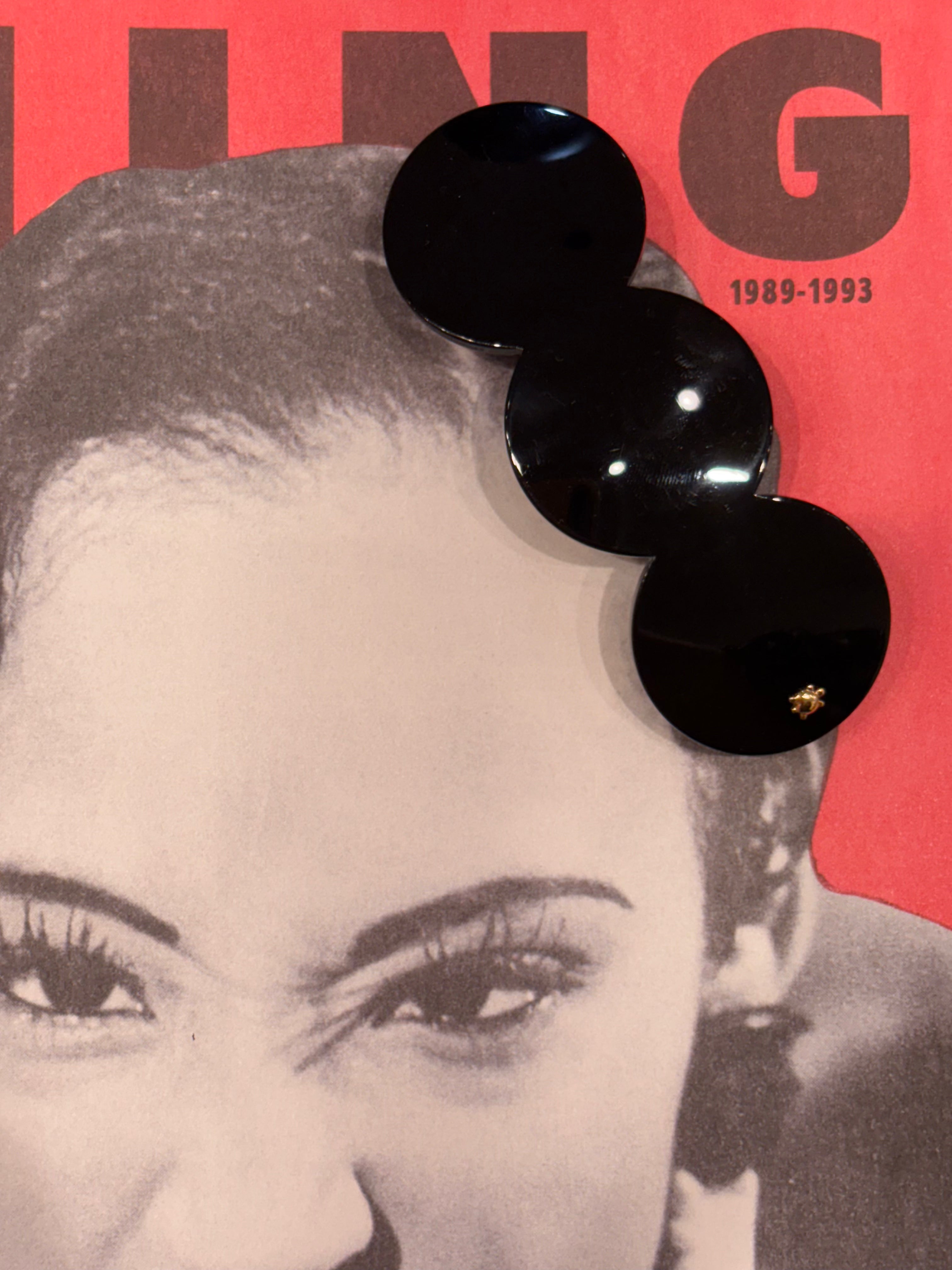 Black Triple Barrette