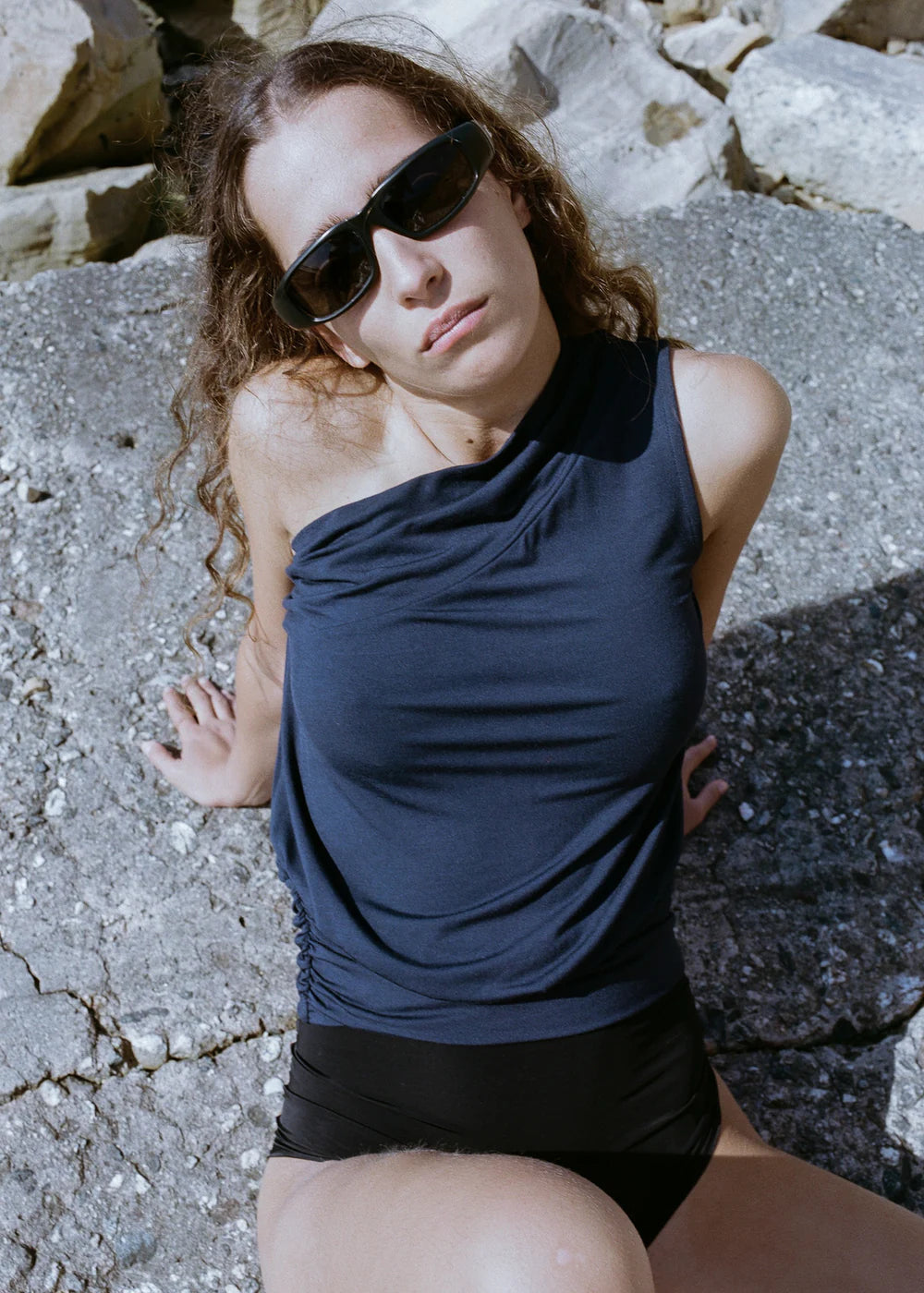 Elys Top in Navy