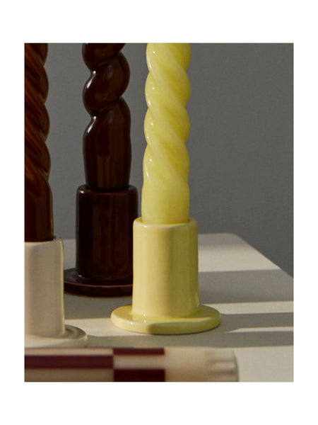 HAY - Tube Candle Holder in Yellow Small