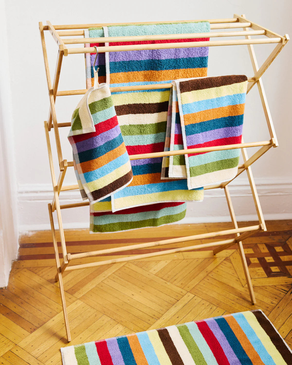 Hummingbird Stripe Hand Towel