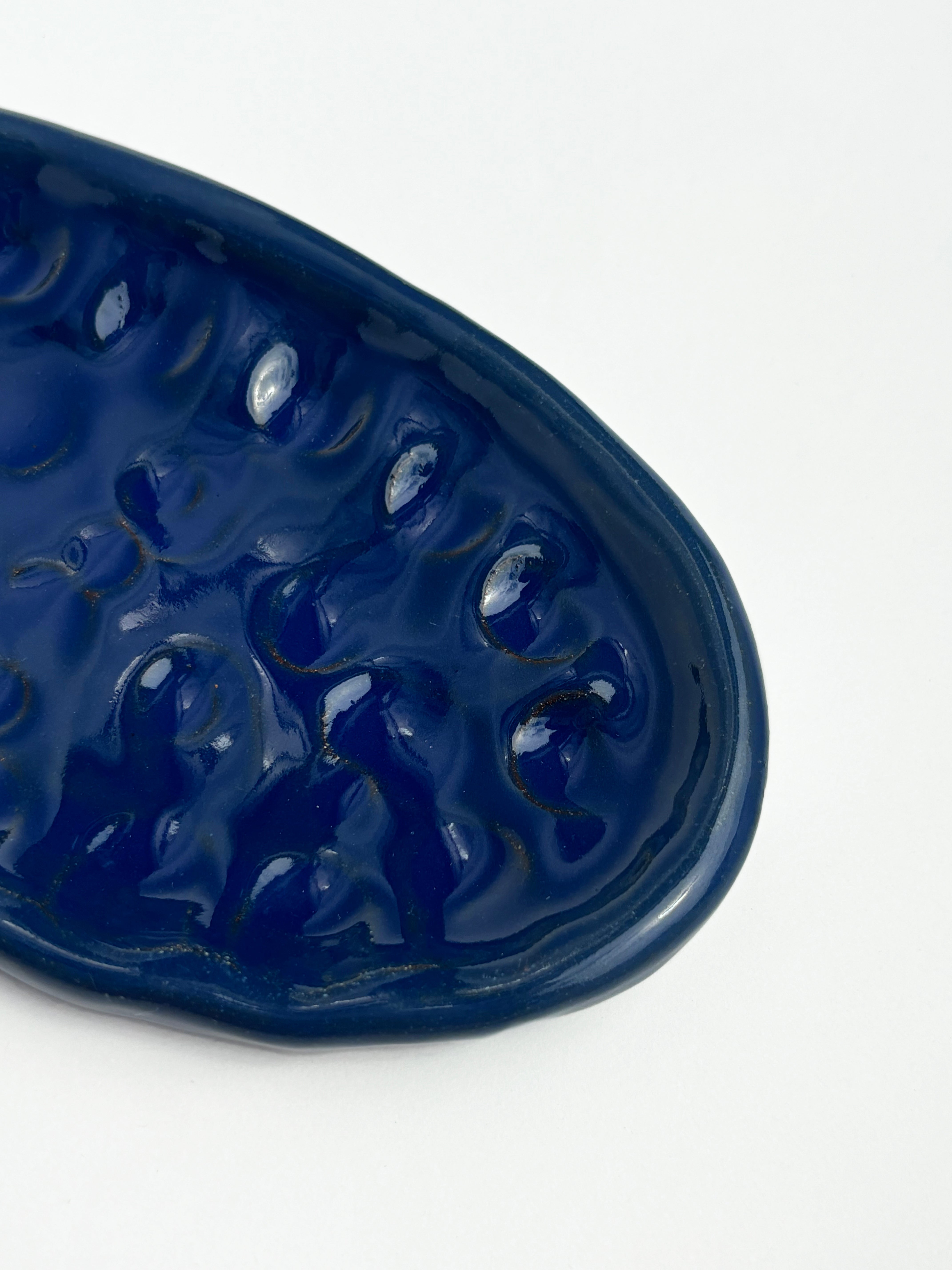 Oval Dish in Deep Blue