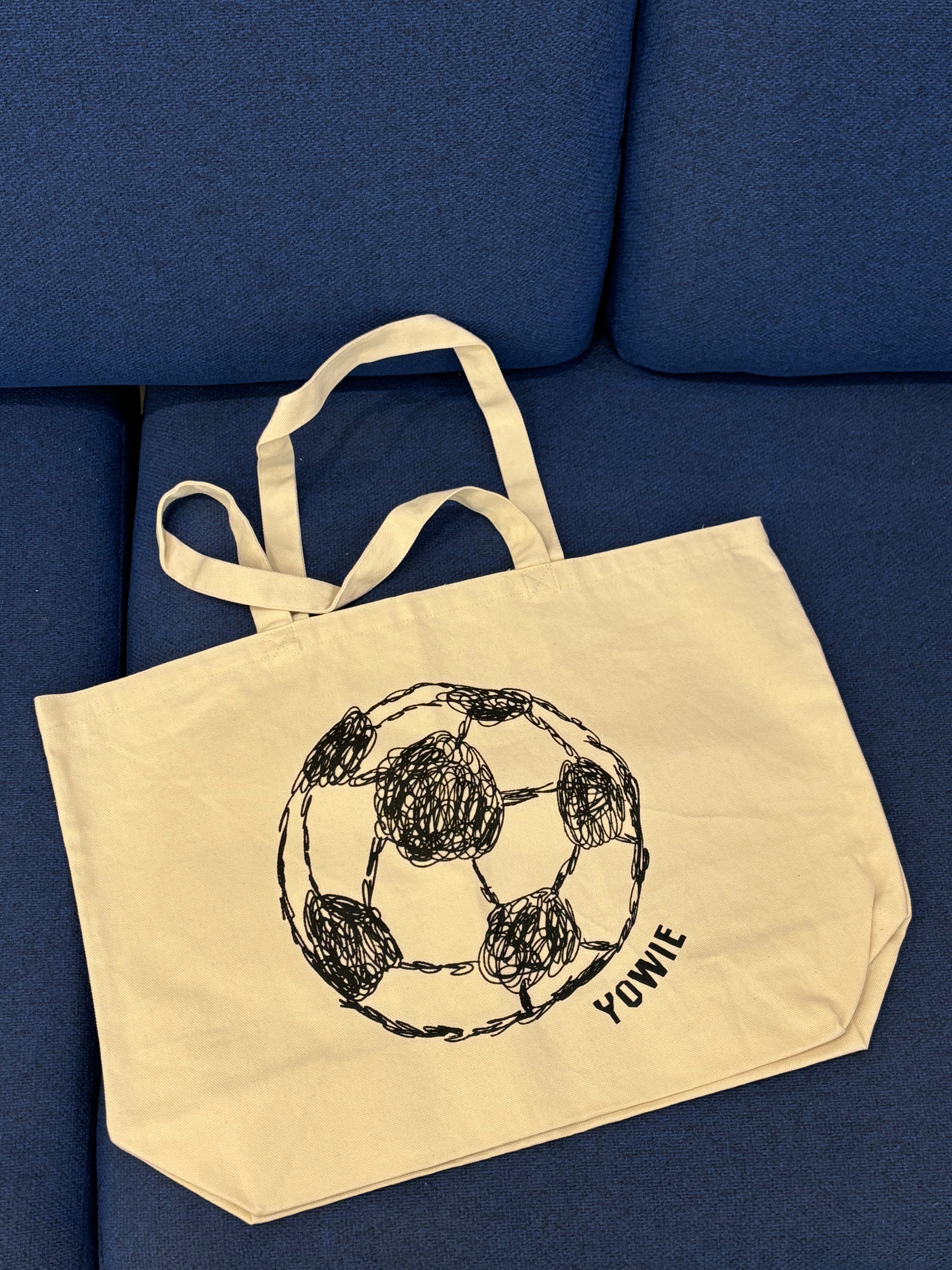 YOWIE Soccer Doodle Tote Bag