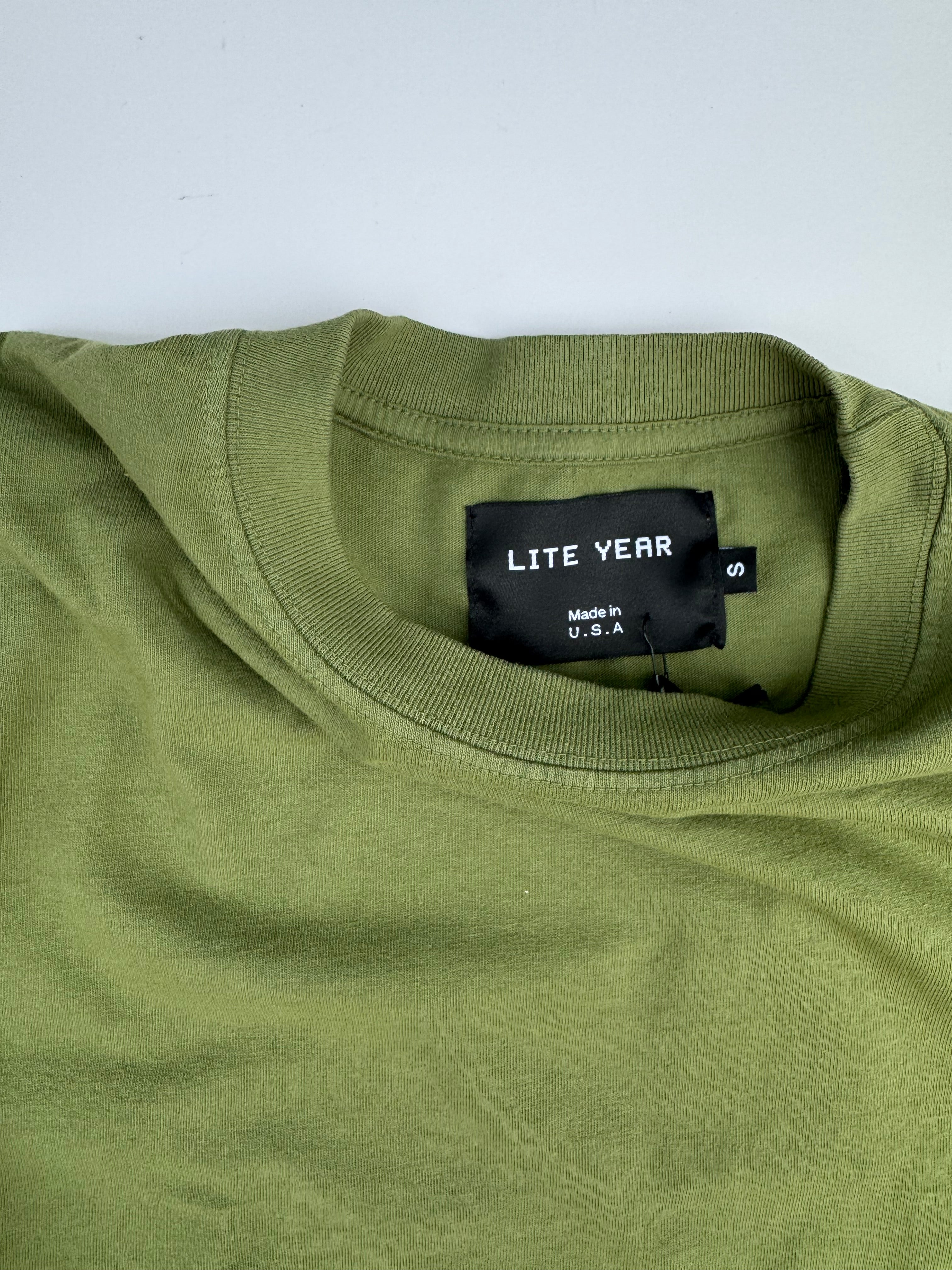 Lite year Long Sleeve Tee in Olive Green