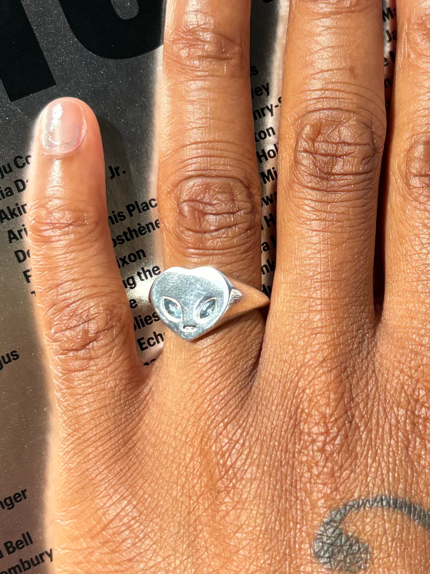 Tiny Alien Ring by Sisterfriend Jewelry
