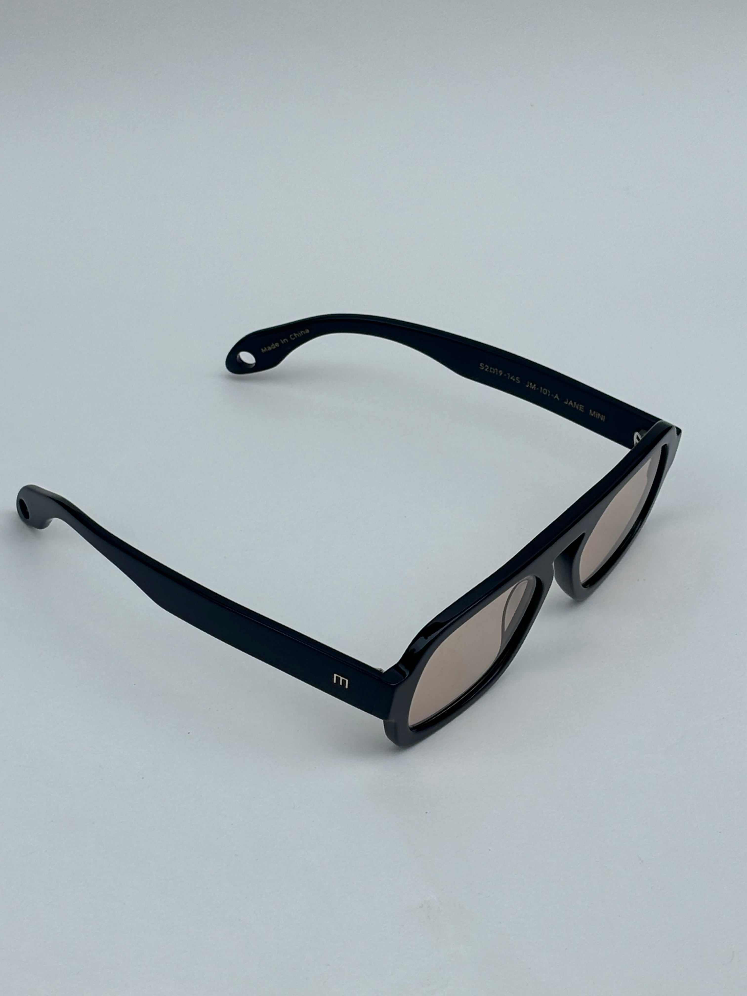 Jane Mini Sunglasses in Gloss Black