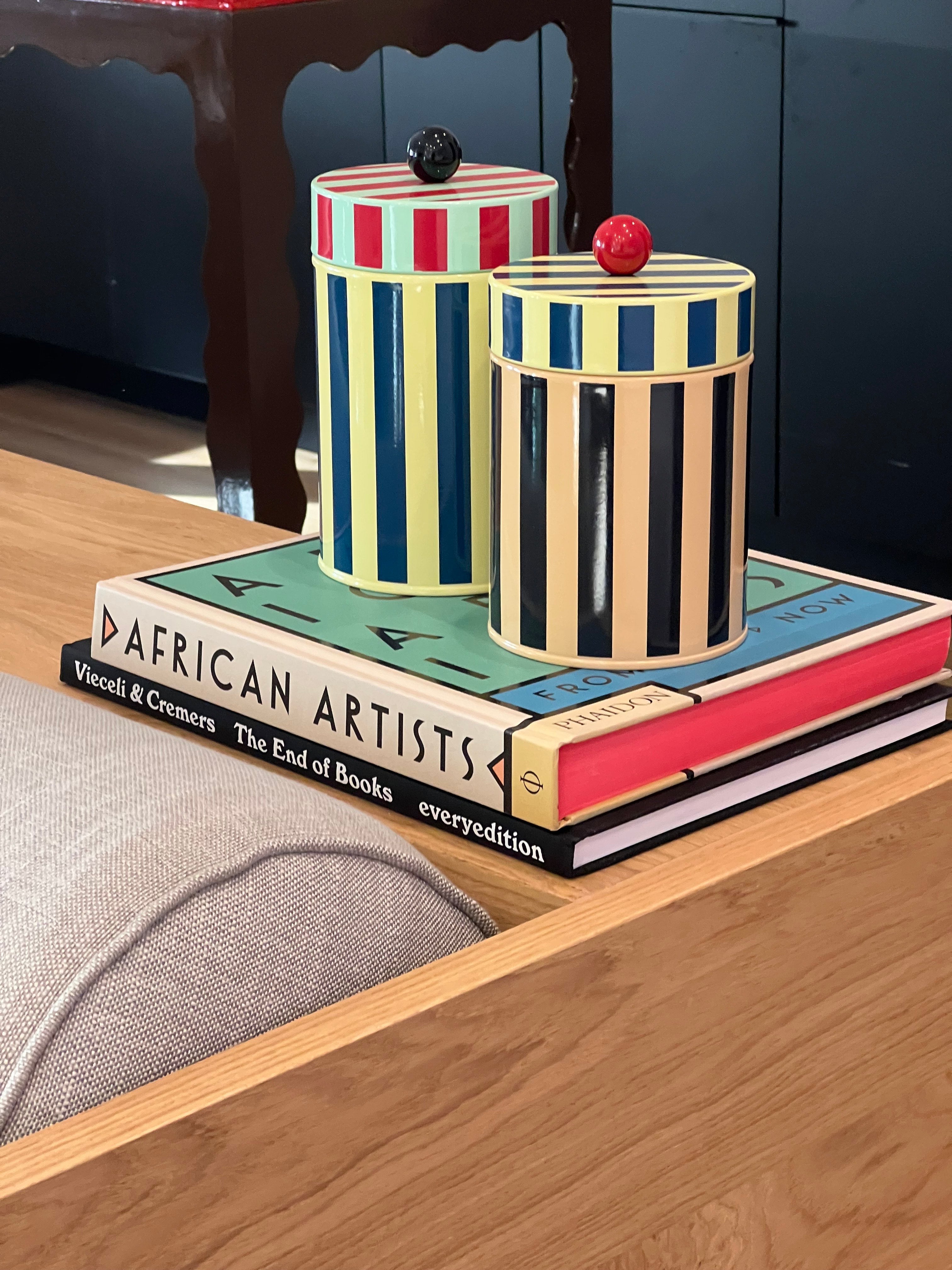 Large Striped Canister