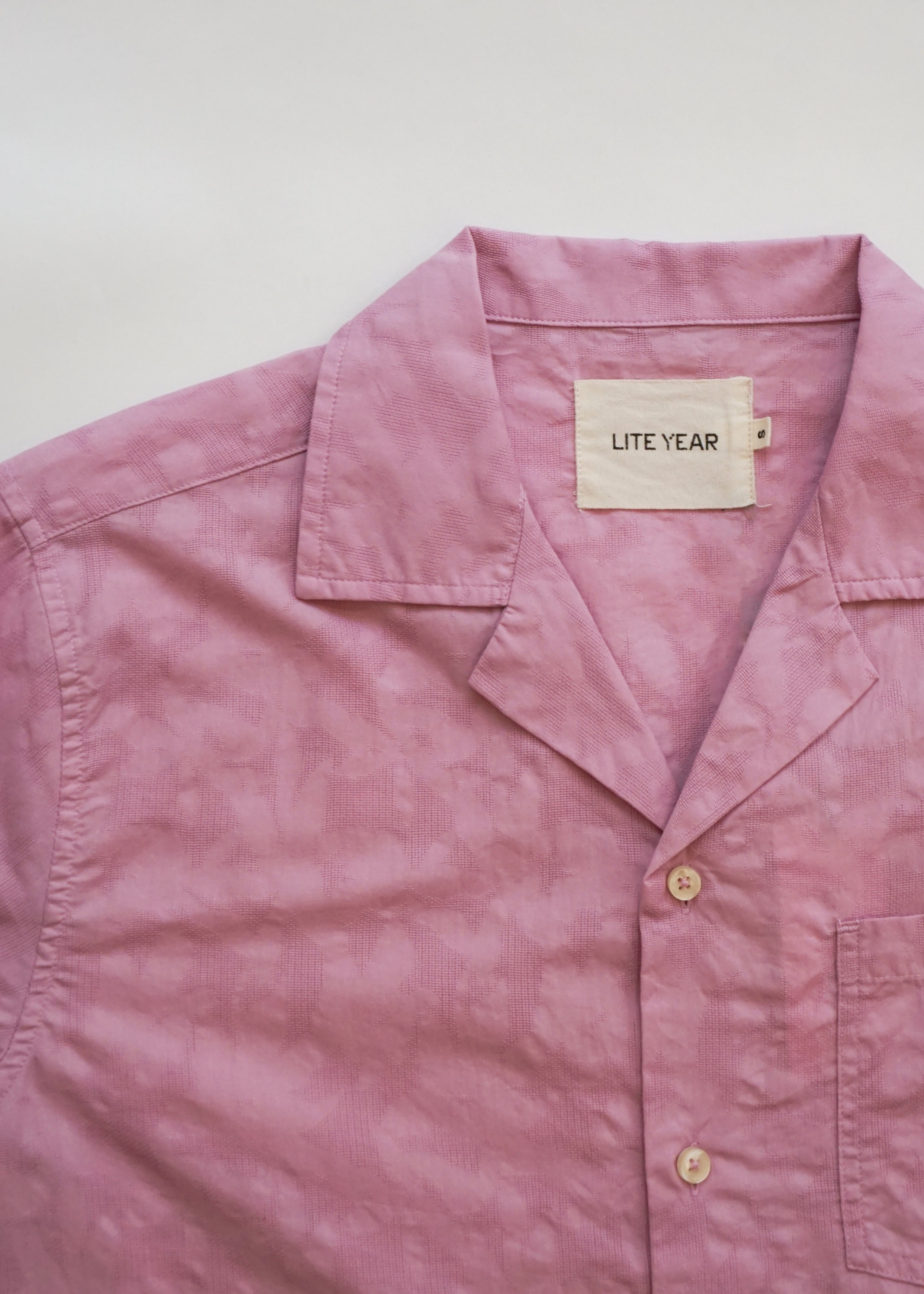 Lite Year Pink Camp Collar Shirt