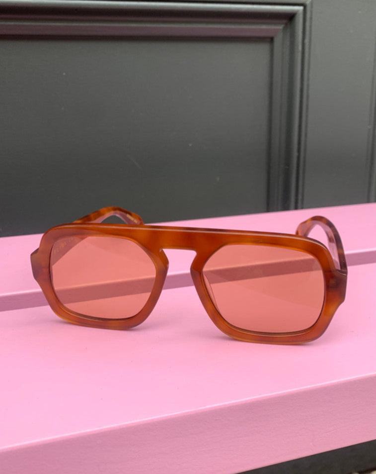Jane Sunglasses in Light Brown by Elisa Johnson