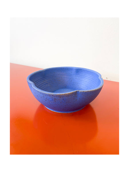 Flower Bowl in Colbalt