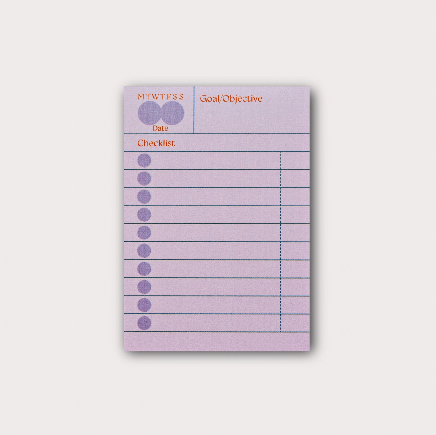 Ginger Habit Checklist Sticky Notes