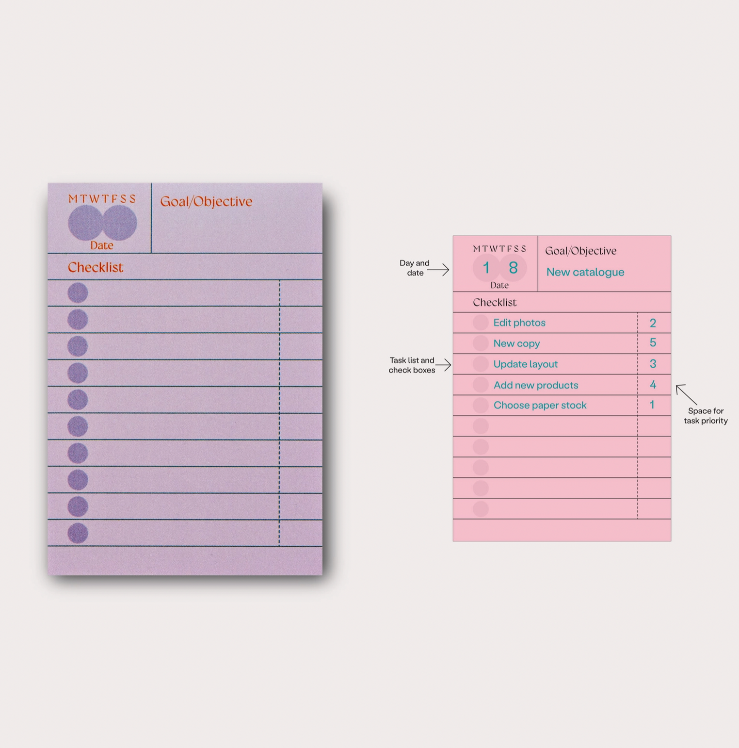 Ginger Habit Checklist Sticky Notes