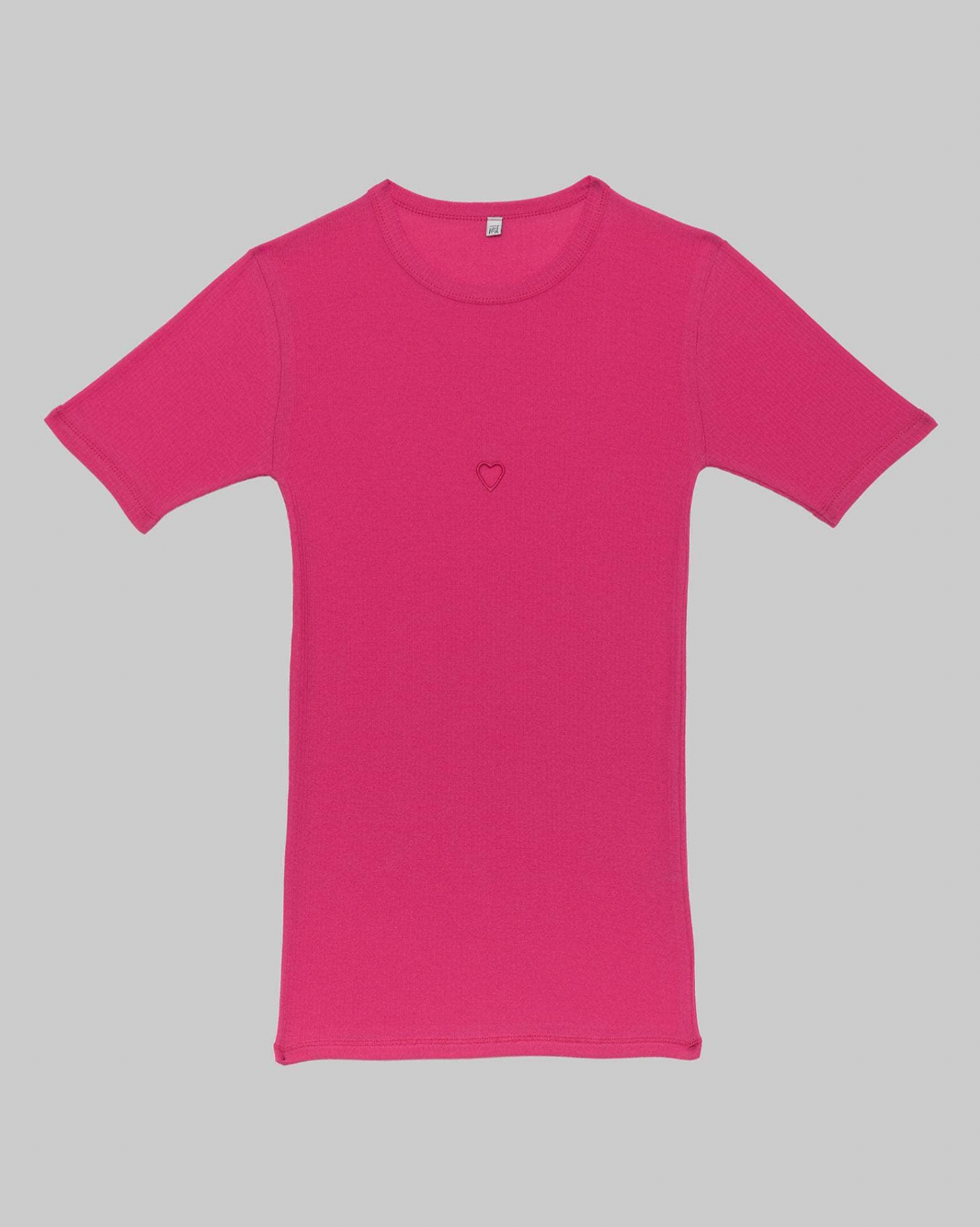 Heart Tee Shirt in York Pink