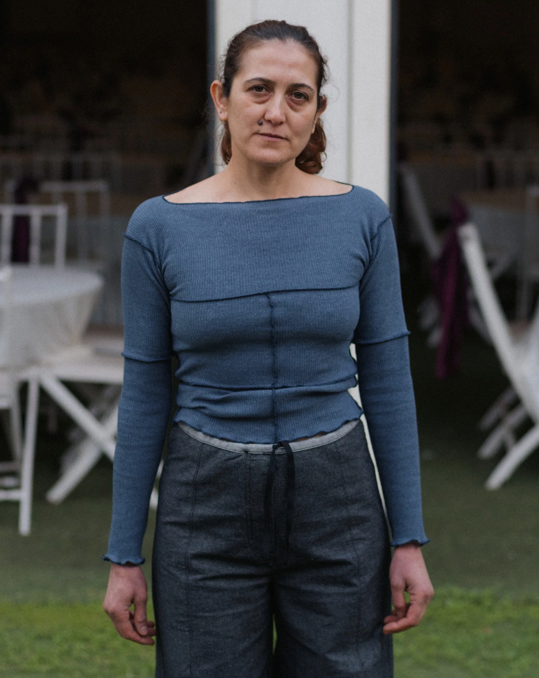 Cinder Long Sleeve in Dark Denim