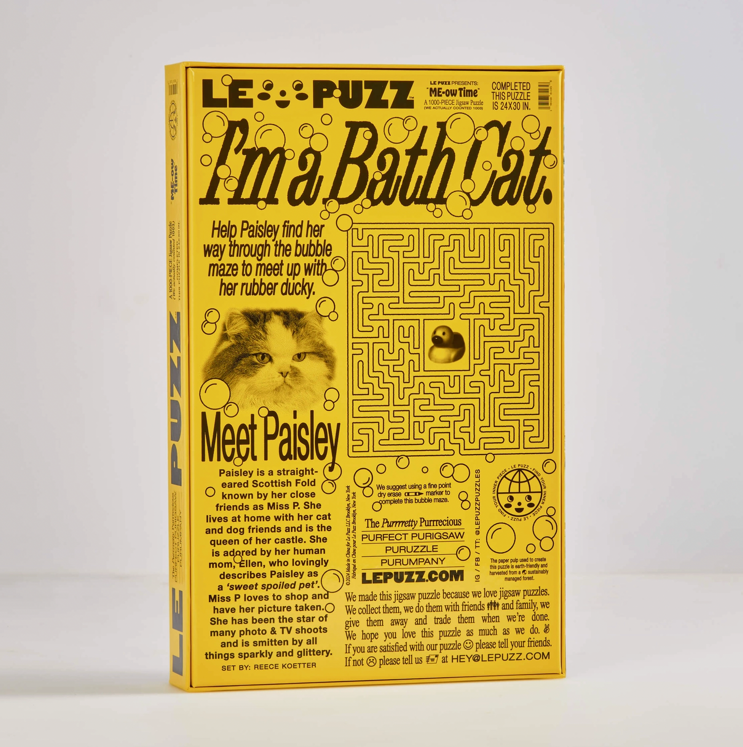 Me-Ow Time 1000 ct. Puzzle by Le Puzz