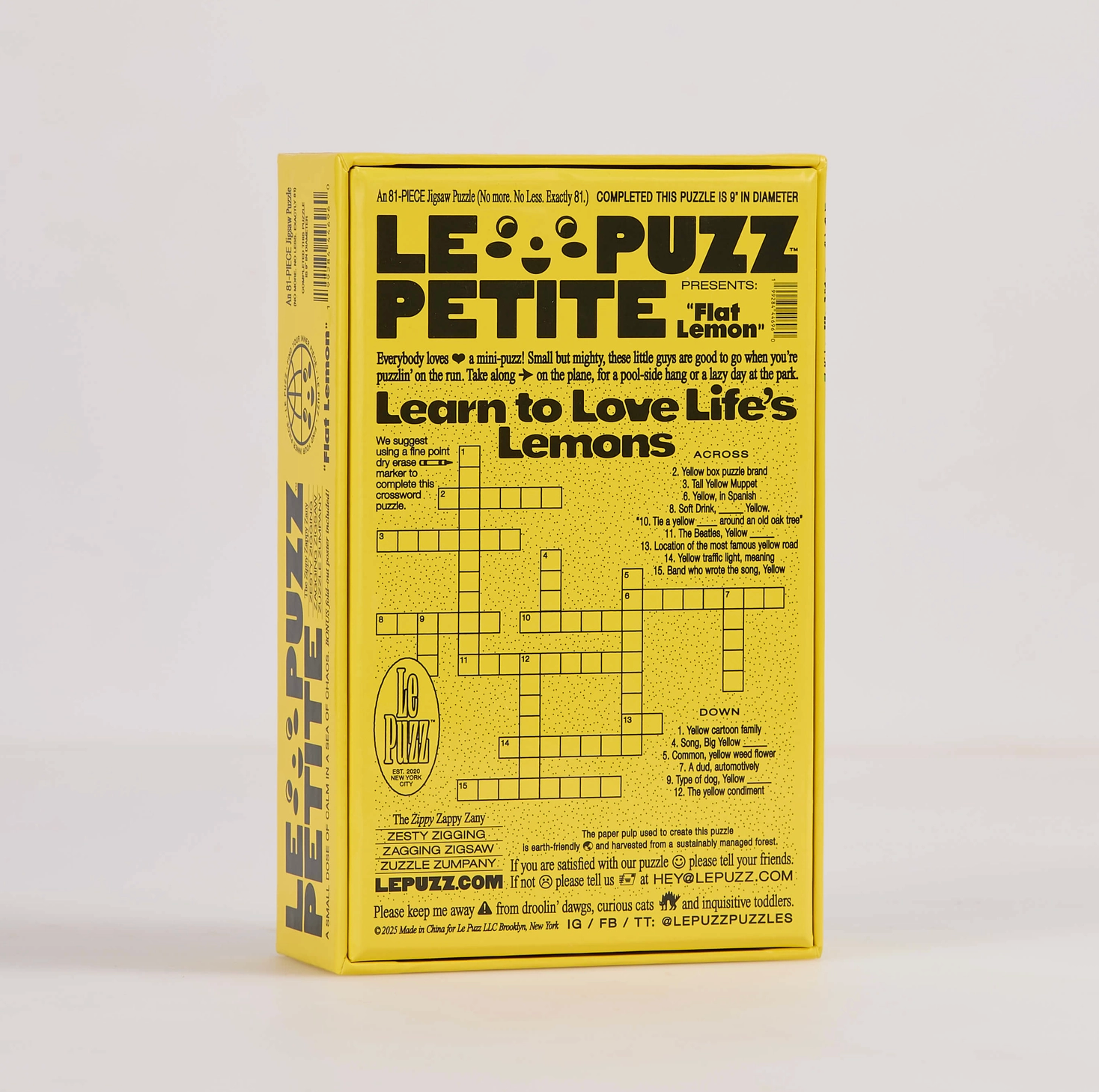 Flat Lemon 81 ct. Mini Puzzle by Le Puzz