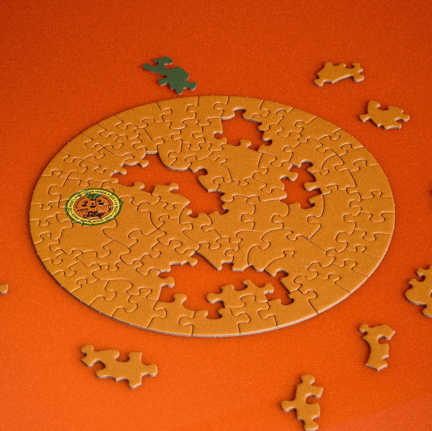Flat Orange  81 ct. Mini Puzzle by Le Puzz