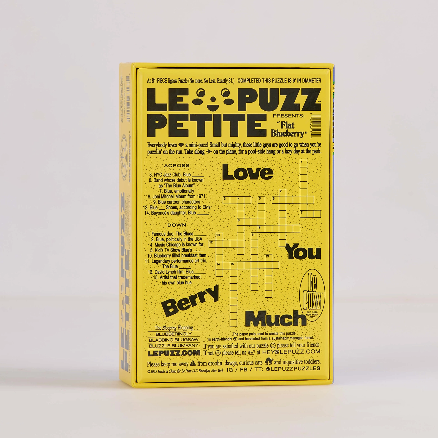 Flat Blueberry  81 ct. Mini Puzzle by Le Puzz