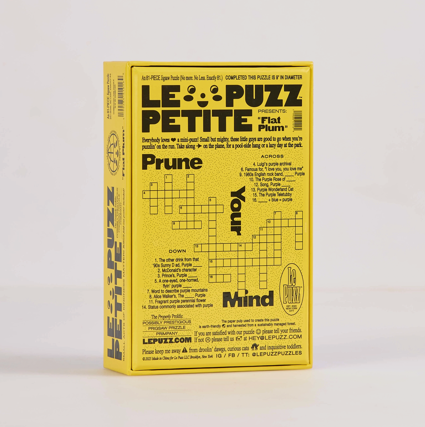 Flat Plum  81 ct. Mini Puzzle by Le Puzz