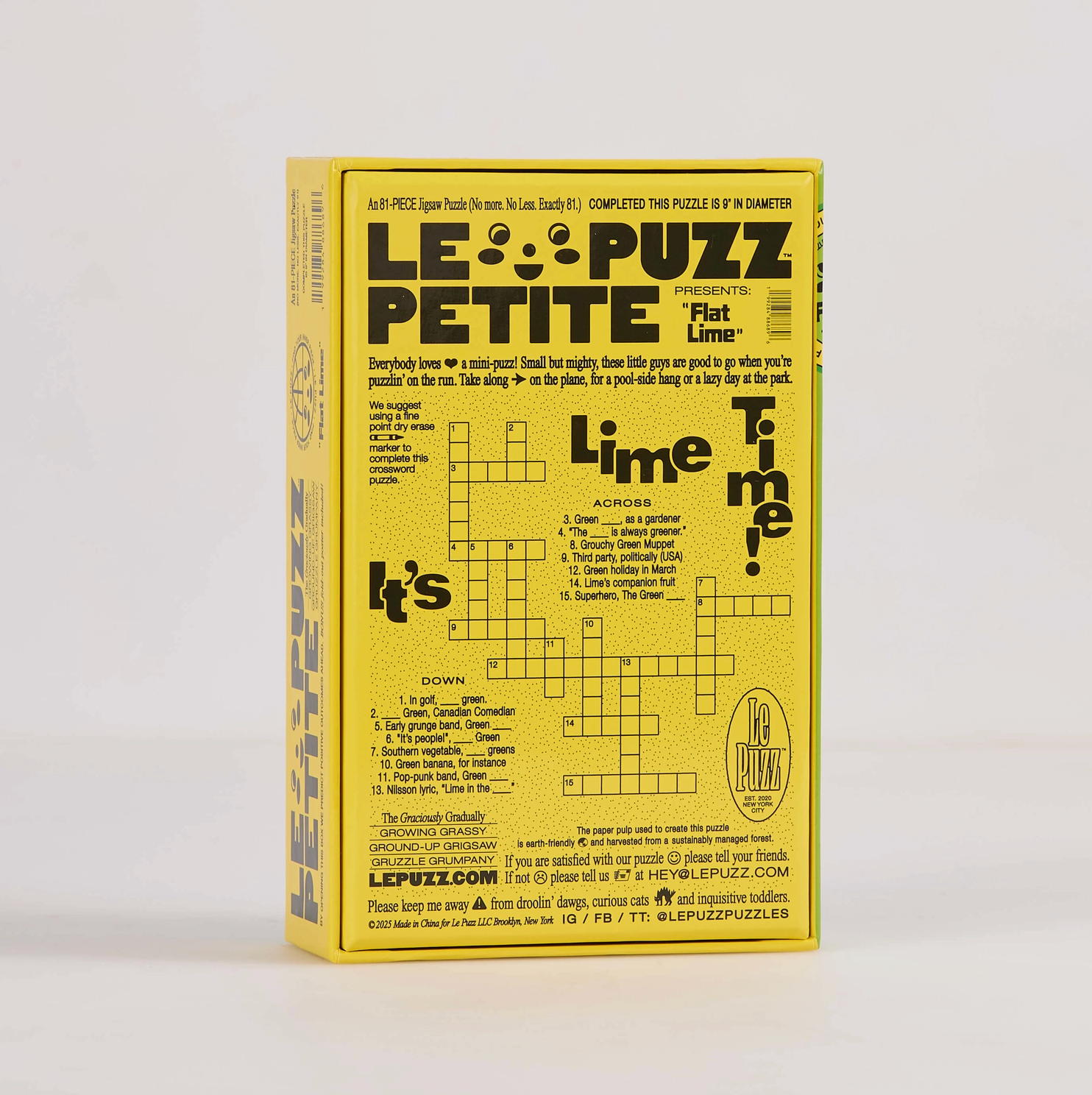 Flat Lime  81 ct. Mini Puzzle by Le Puzz