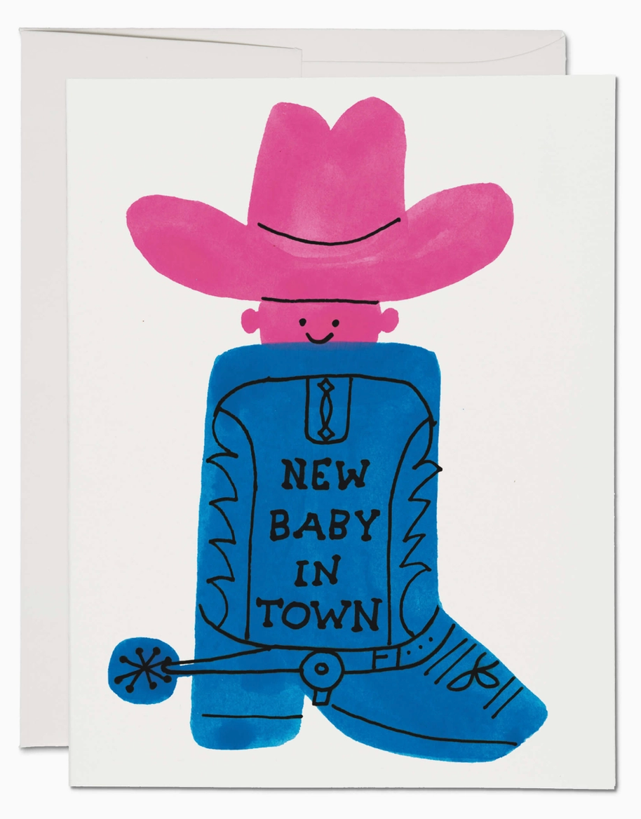 Boot Baby Greeting Card