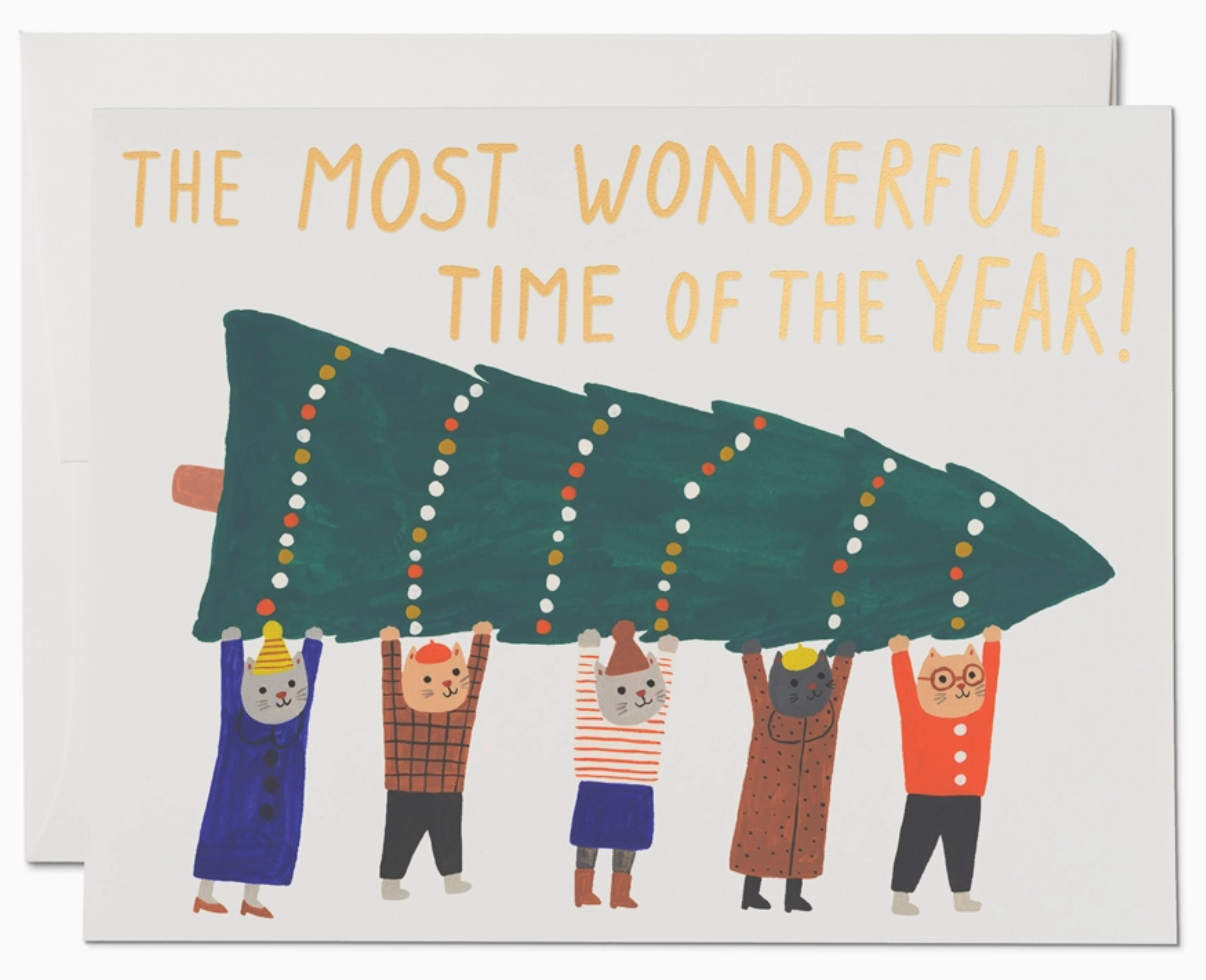 Xmas Kitties Christmas Greeting Card