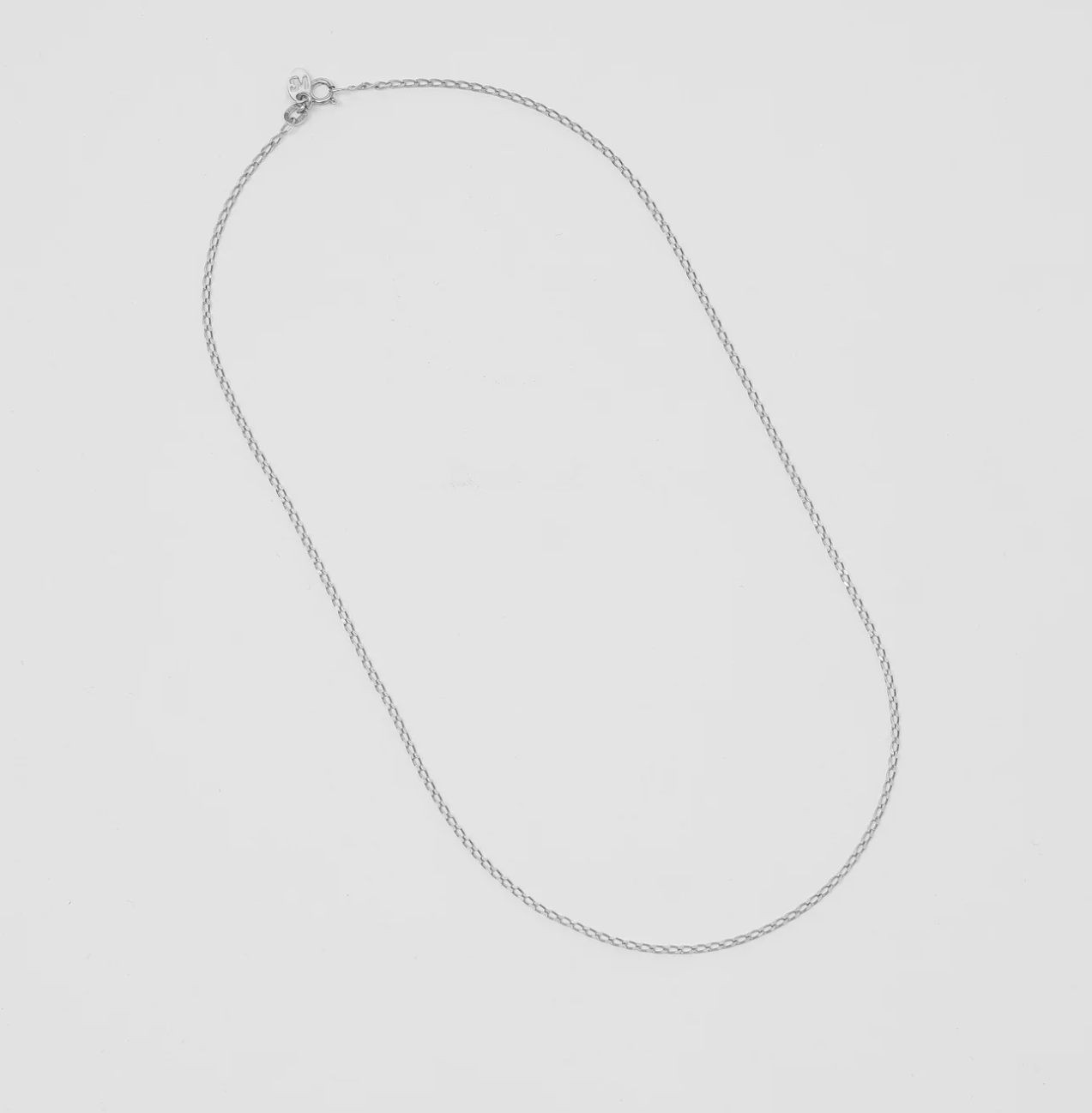 Elongated Curb Chain in Sterling Silver