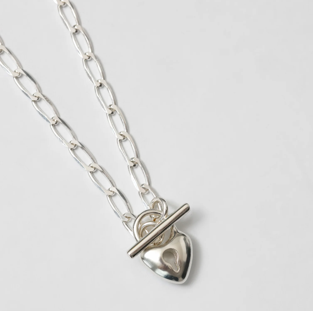 Heart Toggle Necklace in Sterling Silver