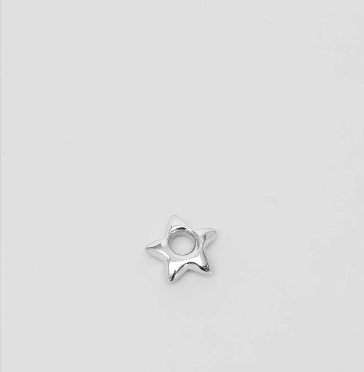 Large Star Charm in Sterling Silver