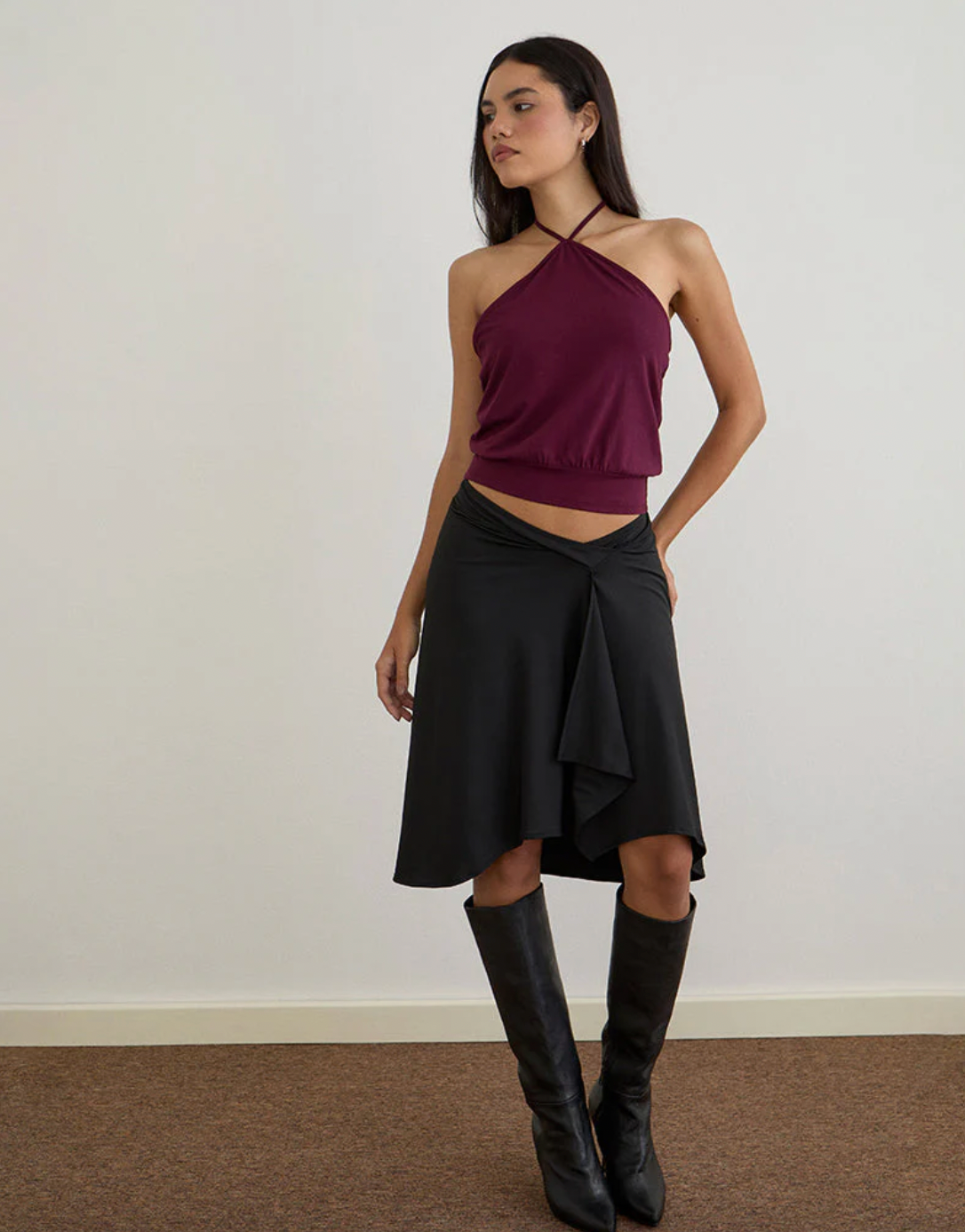 Dyilla Halter Top in Deep Purple