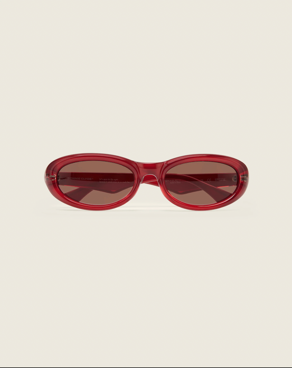 Groupie Sunglasses with Red Frames Brown Lenses