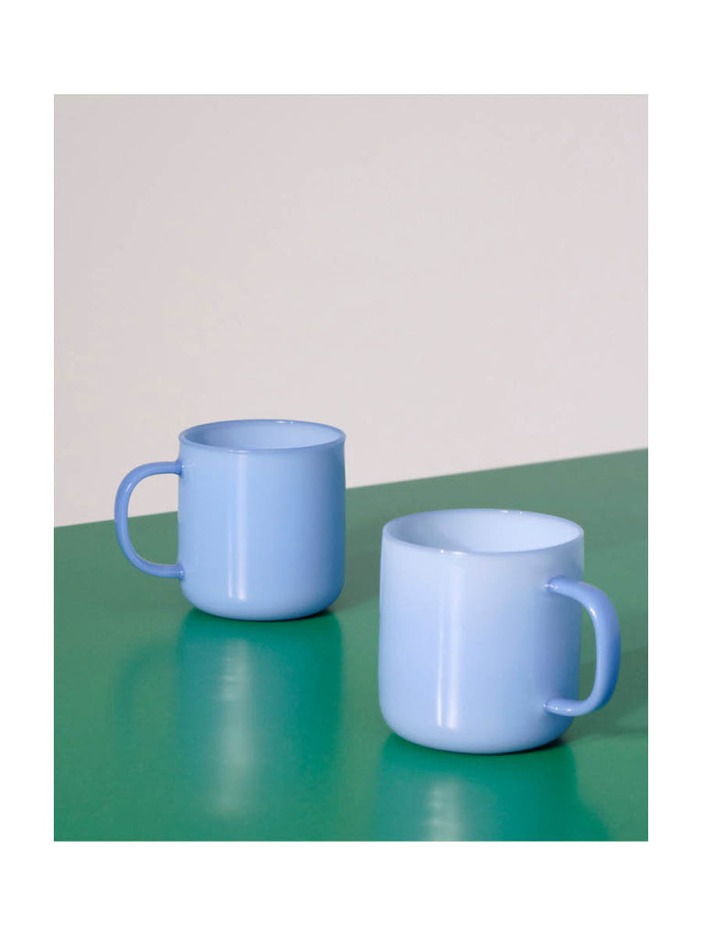 Light Blue Jade Borosilicate Glass Mug Set