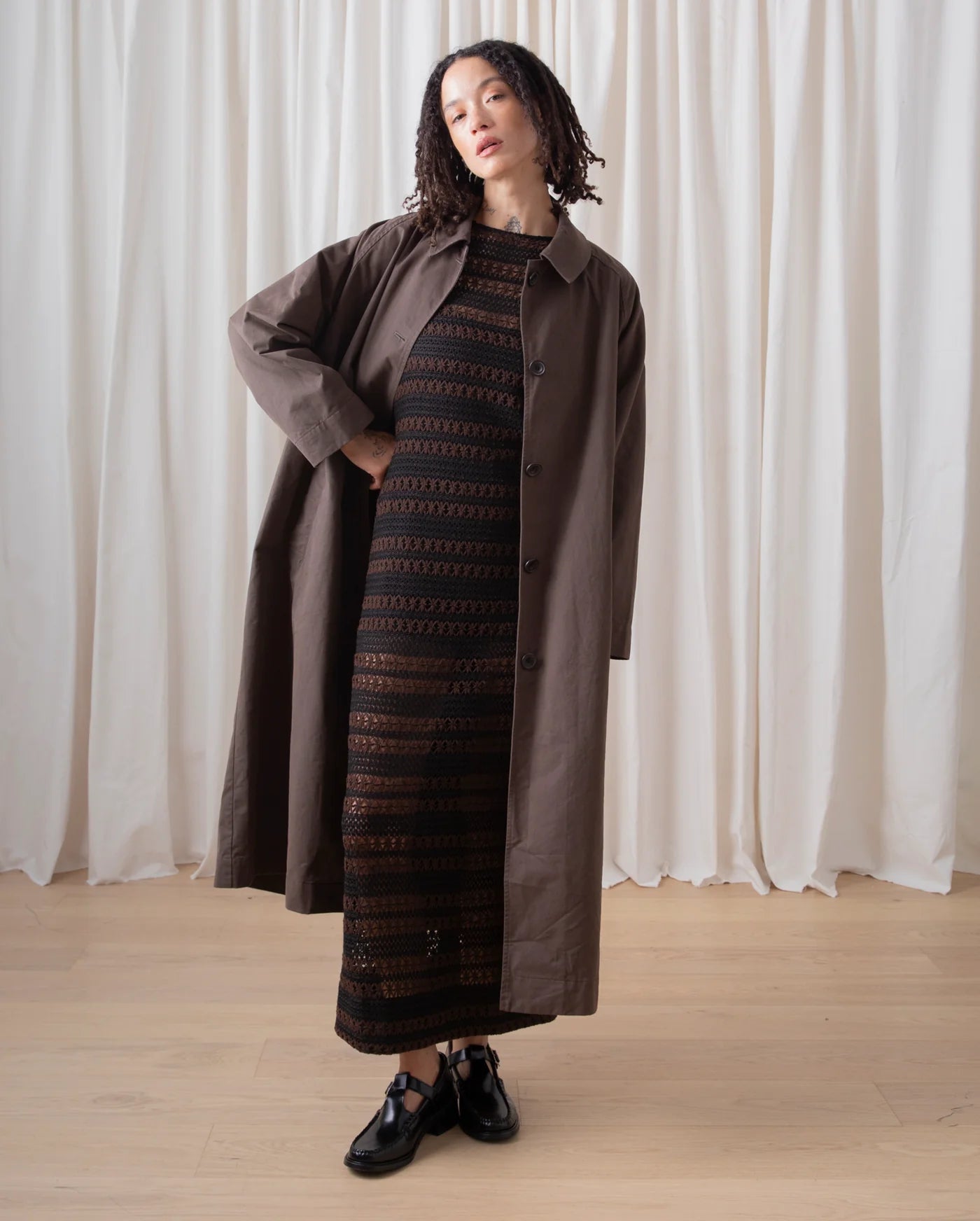 New Trench in Dark Taupe