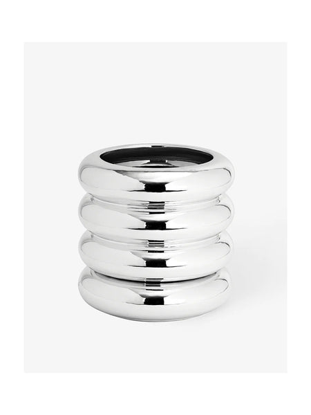 Tall Stacking Planter in Chrome