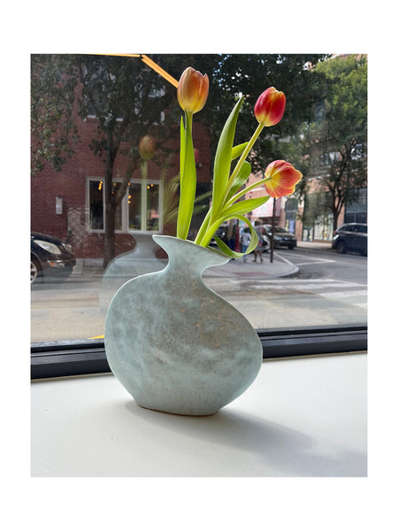 Flat Vase in Baby Blue