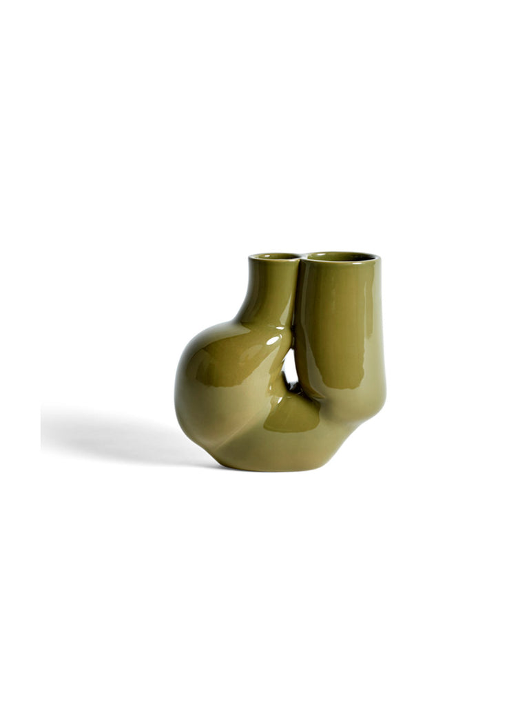 Chubby Vase in Olive