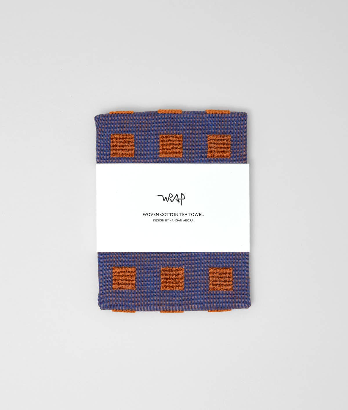 Squares Woven Terry Tea Towel – Burgundy/Blue