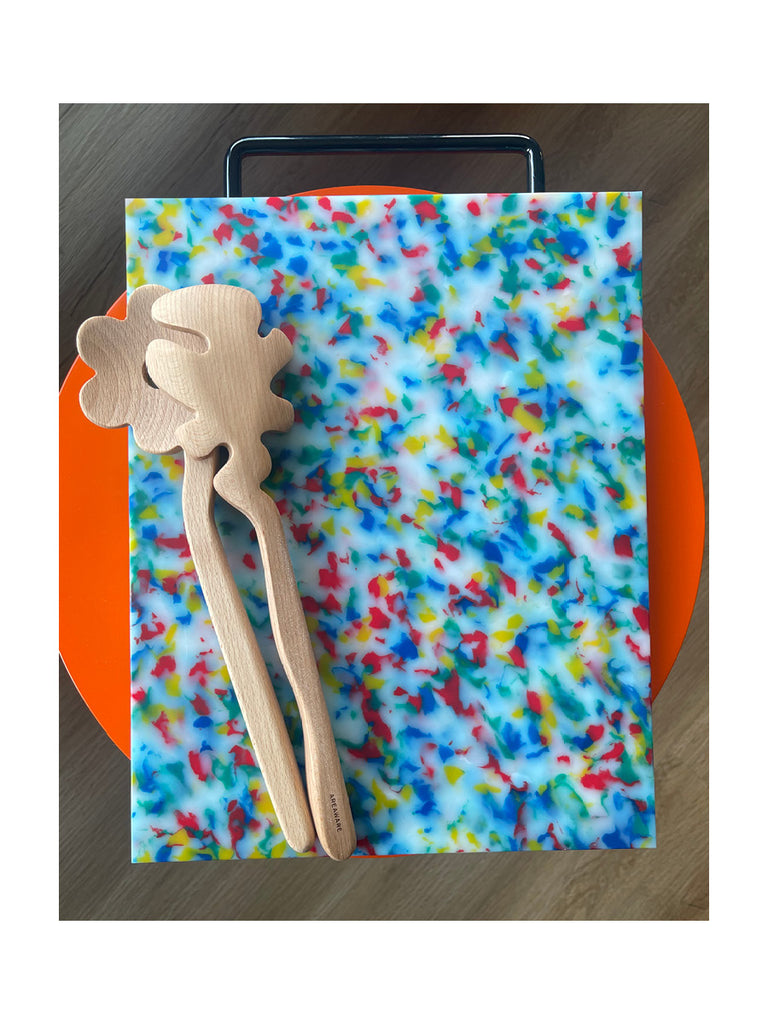 Large Multi White Confetti Cutting Board