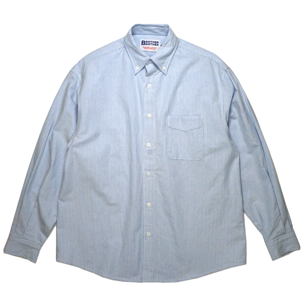 Simple Stitch Blue and White Stripe Shirt