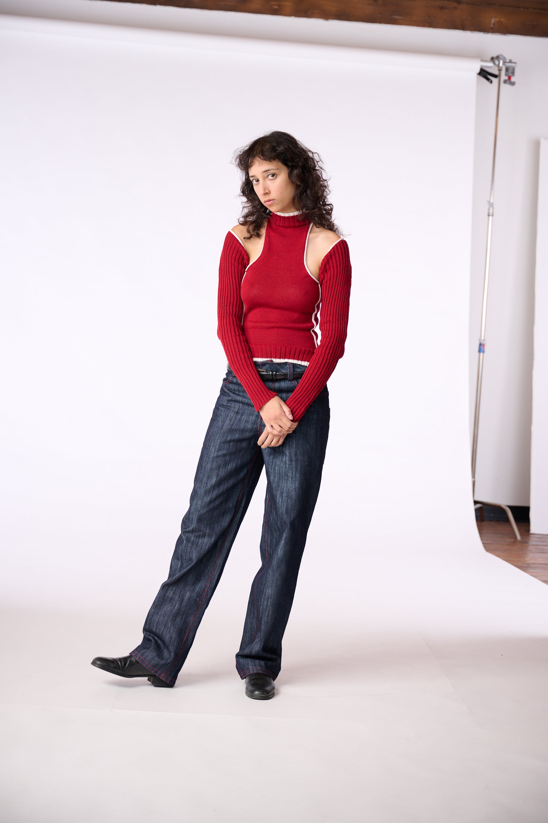 YOWIE x Stahl Knit Bolero in Red