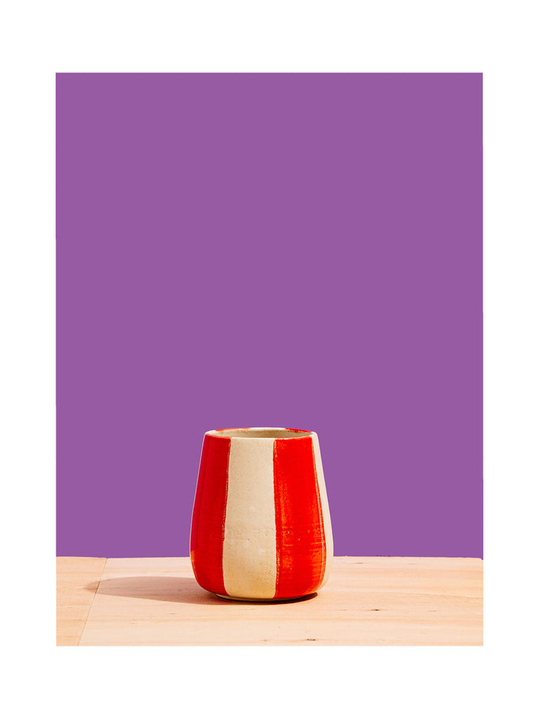 Striped Cup in Red