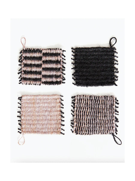 Black and Pink Handwoven Coasters by Tanchen
