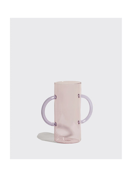 Double Handle Vase in Pink