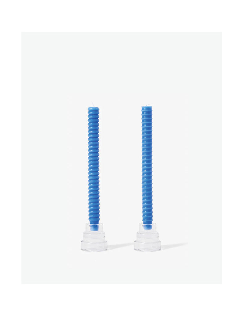 Taper Candle Pair in Blue