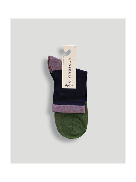 Liza Ankle Sock - Navy, Green, Lilac